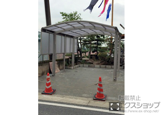 熊本県八代市ののカーポート レイナワンポートグラン　積雪〜20cm対応＋レイナワンポート用 サイドパネル 施工例