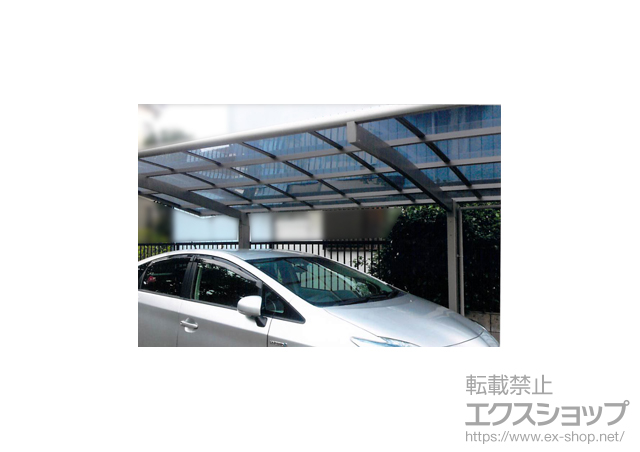 埼玉県桶川市のLIXIL リクシル（トステム）のカーポート カーブポートシグマIII 積雪〜20cm対応 施工例