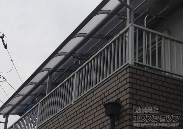 大阪府堺市ののバルコニー・ベランダ屋根 プレシオステラス R型 屋根タイプ 連棟 積雪〜20cm対応 施工例