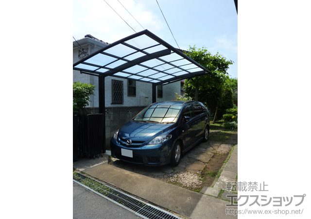 埼玉県さいたま市のLIXIL リクシル（トステム）のカーポート カーブポートシグマIII 積雪〜20cm対応 施工例