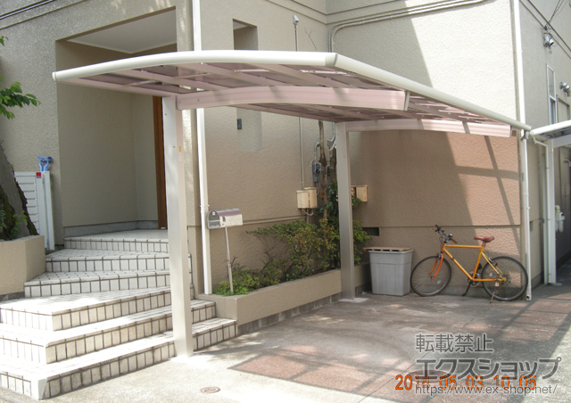 東京都目黒区ののカーポート レイナポートREグラン 前下がり 積雪〜20cm対応 施工例