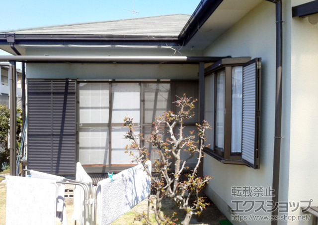 神奈川県横浜市のLIXIL リクシル（トステム）のテラス屋根 ライザーテラスII F型 テラスタイプ 単体 積雪〜20cm対応 施工例