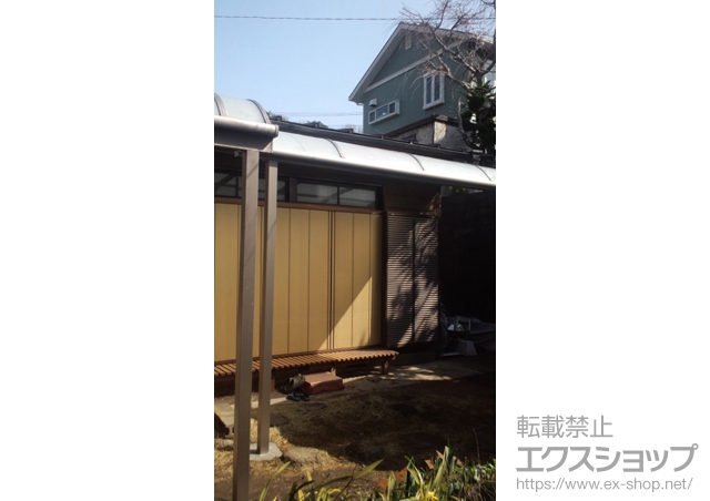 神奈川県三浦郡葉山町のLIXIL リクシル（トステム）のテラス屋根 ライザーテラスII R型 1500 テラスタイプ 単体 積雪〜50cm対応 施工例