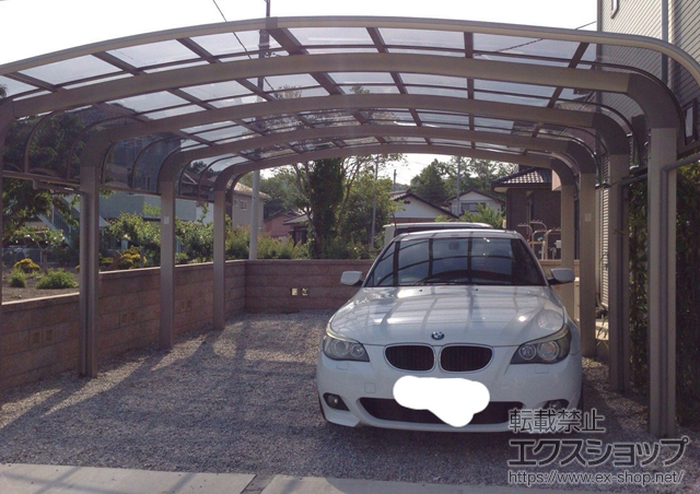 埼玉県秩父市のLIXIL リクシル（トステム）のカーポート テールポートシグマIII 1500 ワイド 延長 積雪〜50cm対 施工例