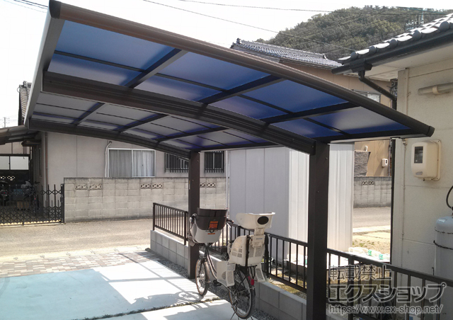 岡山県倉敷市ののカーポート プレシオスポート 積雪〜20cm対応 施工例