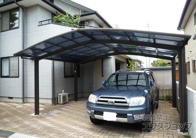 埼玉県川越市のLIXIL リクシル（トステム）のカーポート レグナスポートシグマIII M合掌 積雪〜20cm対応 施工例