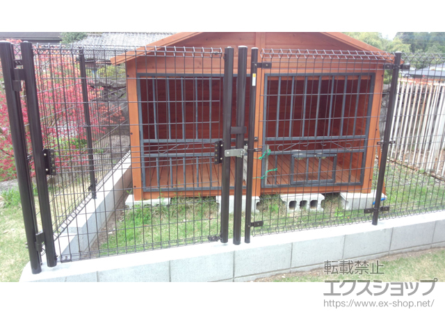 鹿児島県薩摩川内市のの門扉 イーネット門扉1型 片開き　門柱使用 施工例