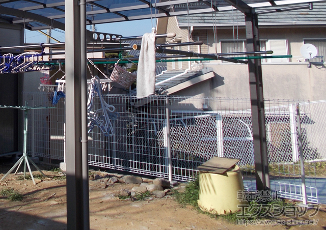 大阪府貝塚市ののフェンス・柵 イーネットフェンス1F型 自由柱タイプ 施工例