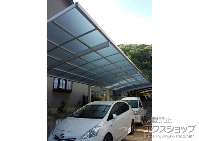 岡山県岡山市ののカーポート レイナポートグラン 縦連棟　積雪〜20cm対応 施工例