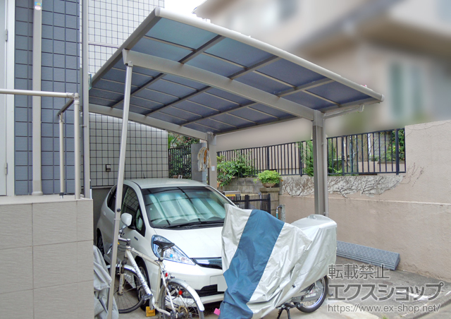 埼玉県所沢市のLIXIL リクシル（トステム）のカーポート レグナスポートシグマIII 積雪〜20cm対応＋着脱式サポート柱 1本入 施工例