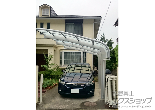 神奈川県鎌倉市のLIXIL リクシル（トステム）のカーポート テールポートシグマIII 1500 積雪〜50cm対応 施工例