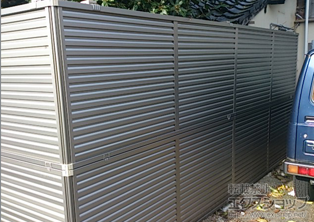 大阪府大阪市ののフェンス・柵 プリレオR5型フェンス 多段柱施工 施工例