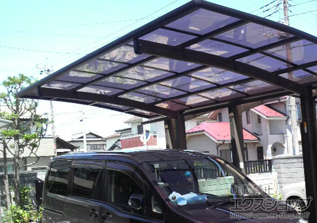 埼玉県羽生市ののカーポート レイナポートグラン　積雪〜20cm対応+着脱式サポート(2本入り) 施工例