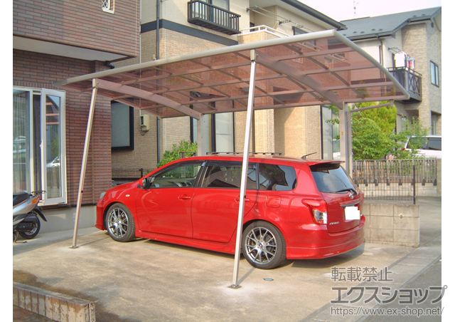 福島県郡山市ののカーポート レイナポートグラン　積雪〜20cm対応+着脱式サポート 施工例