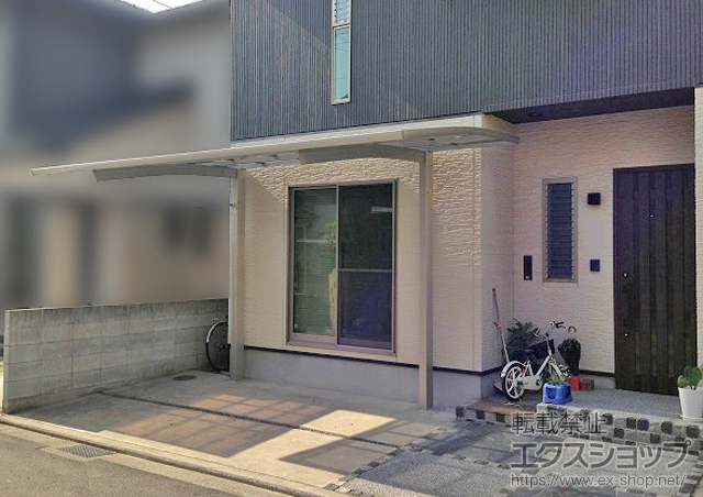 愛媛県松山市ののカーポート レイナポートREグラン 前下がり 積雪〜20cm対応 施工例