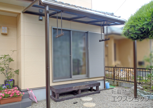 千葉県大網白里市ののテラス屋根 プレシオステラス R型 テラスタイプ 単体 積雪〜20cm対応 施工例