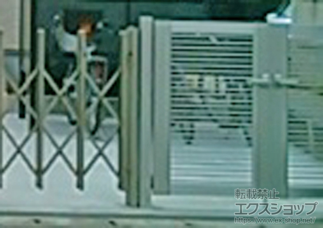 新潟県新潟市のの門扉 プレシオス門扉 横格子 両開き 施工例