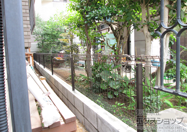 神奈川県大和市ののフェンス・柵 イーネットフェンス2F型 ＜水平地用＞ 自由柱タイプ 施工例