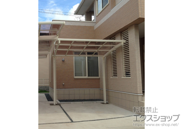 熊本県上益城郡益城町ののサイクルポート・駐輪場、カーポート カーブポートシグマIII ミニ 積雪〜20cm対応 施工例