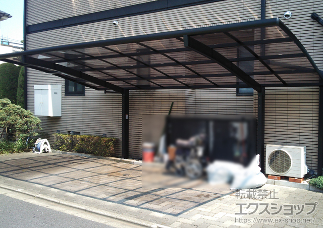 東京都世田谷区のLIXIL リクシル（トステム）のカーポート カーブポートシグマIII 積雪〜20cm対応 施工例