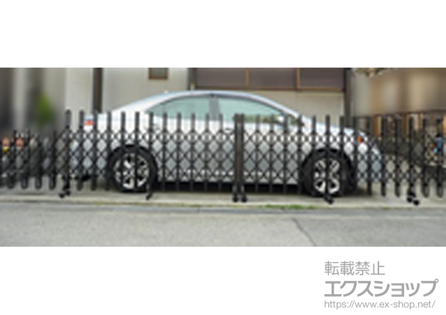 兵庫県明石市ののカーゲート レイオス1型 ノンレール 両開き 38-38W 施工例