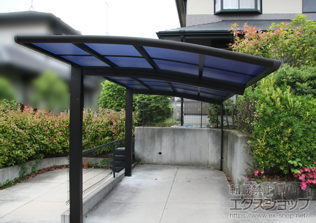 兵庫県神戸市ののカーポート レイナポートREグラン 前下がり 積雪〜20cm対応 施工例