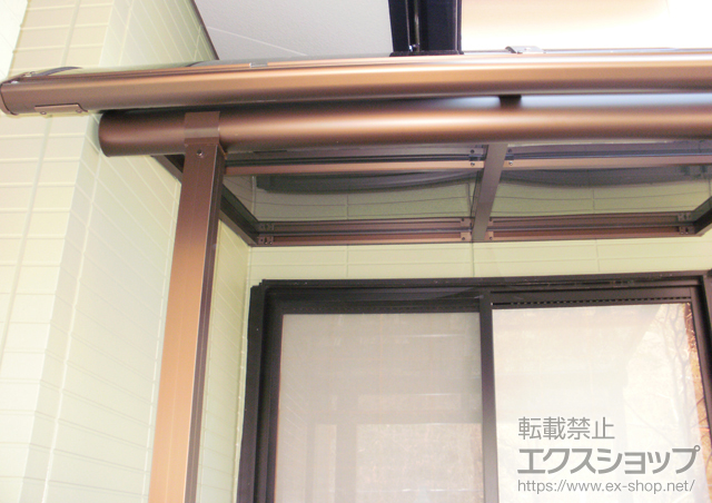 兵庫県川西市ののテラス屋根 プレシオステラス R型 テラスタイプ 単体 積雪〜20cm対応 施工例