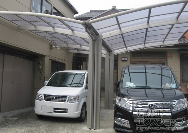 福岡県糟屋郡篠栗町ののカーポート レイナポートグラン Y合掌(単体+延長)　積雪〜20cm対応 施工例