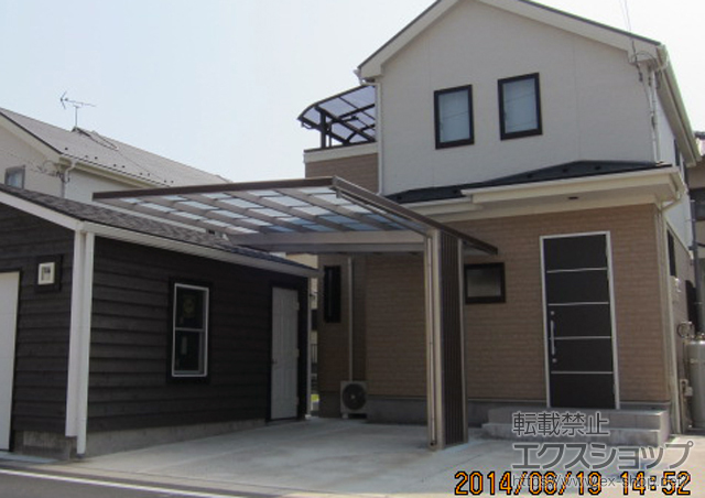 静岡県田方郡函南町ののカーポート 【特注】マイポートneo 木調タイプ 積雪〜20cm対応 施工例