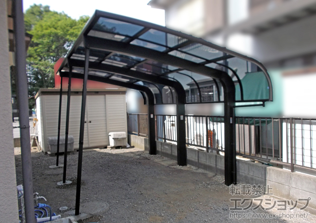 埼玉県狭山市のLIXIL リクシル（トステム）のカーポート テールポートシグマIII 1500 積雪〜50cm対応+着脱式サポート 標準用 施工例