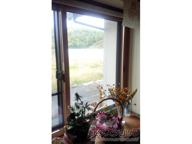 福島県相馬郡新地町のの二重窓（内窓） インプラス(ダストバリア) 引違い窓2枚建 施工例