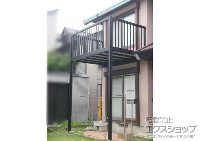 群馬県みどり市ののバルコニー バルコニー BY-X型 幅広格子 単体 柱建て式 施工例