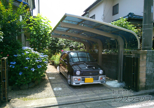 東京都八王子市のLIXIL リクシル（トステム）のカーポート テールポートシグマIII 1500 積雪〜50cm対応 施工例