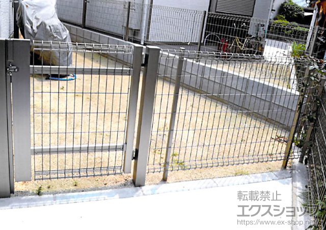 福岡県北九州市ののフェンス・柵 ハイグリッドフェンスN8型 フリーポールタイプ 施工例