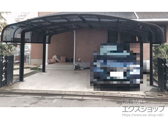 東京都武蔵村山市ののカーポート レイナキャップツインポートグラン 積雪〜20cm対応 施工例