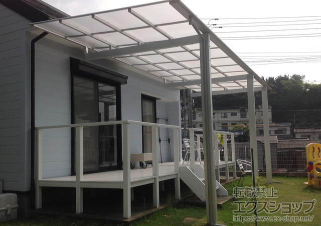 山口県下関市ののカーポート マイリッシュ 前上がり 延長 積雪〜20cm対応 施工例