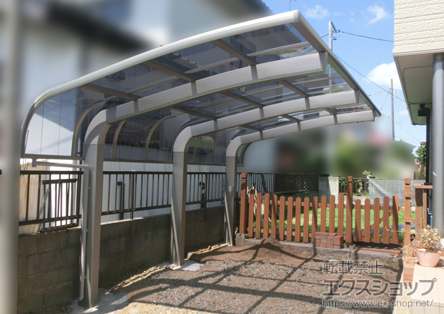 茨城県土浦市のLIXIL リクシル（トステム）のカーポート テールポートシグマIII 1500 積雪〜50cm対応 施工例