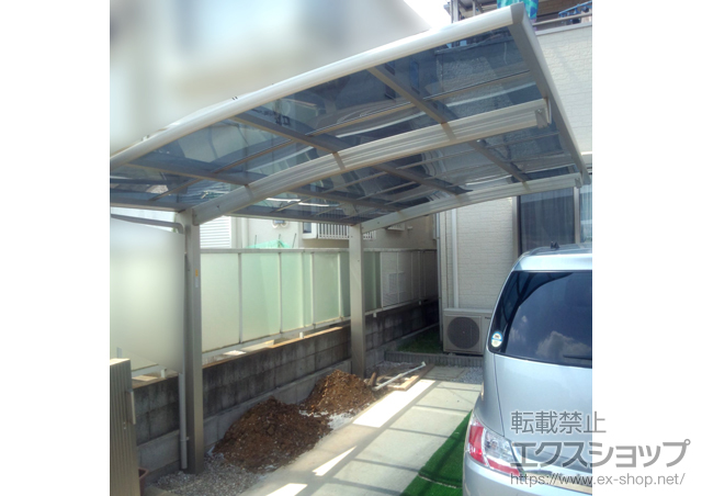 埼玉県所沢市ののカーポート プレシオスポート 積雪〜20cm対応＋着脱式サポート2本入 施工例