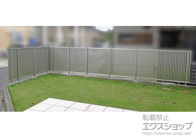 宮城県仙台市ののフェンス・柵 エクスラインフェンス6型 自由柱施工 施工例