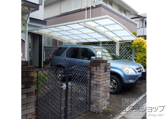 千葉県千葉市のLIXIL リクシル（トステム）のカーポート カーブポートシグマIII 積雪〜20cm対応 施工例