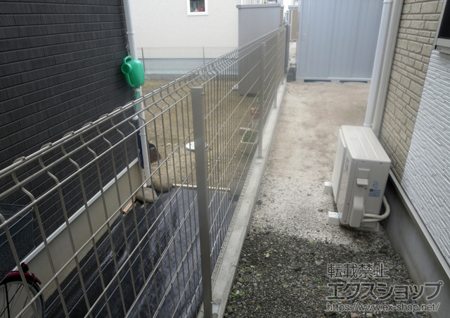 宮城県名取市ののフェンス・柵 イーネットフェンス2F型 自由柱タイプ 施工例