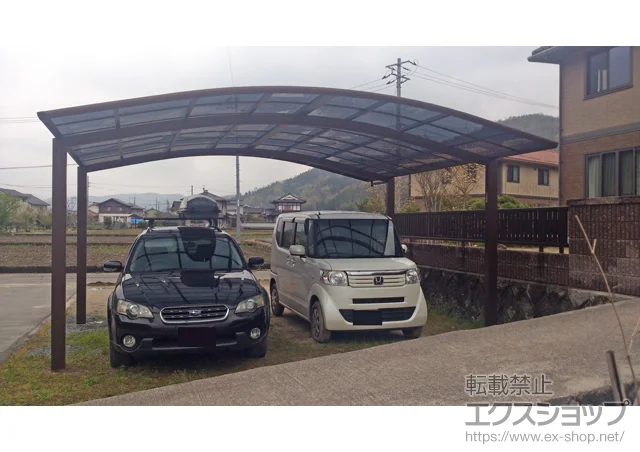 広島県尾道市のYKKAPのカーポート レイナツインポートグラン　積雪～20cm対応 施工例