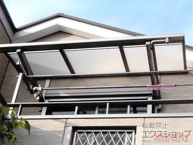 千葉県白井市のLIXIL リクシル（トステム）のバルコニー・ベランダ屋根 ライザーテラスII R型 ルーフタイプ 単体 積雪〜20cm対応 施工例