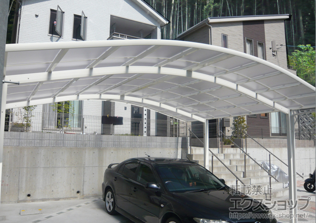 広島県安芸郡海田町ののカーポート レイナツインポートグラン　積雪〜20cm対応 施工例