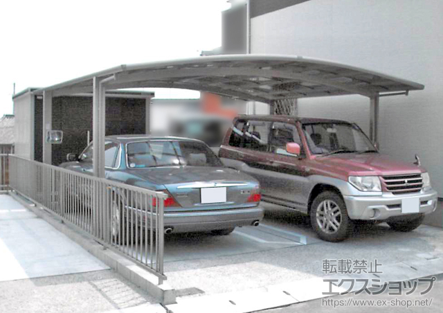 三重県津市のLIXIL リクシル（トステム）のカーポート カーブポートシグマIII ワイド 積雪〜20cm対応 施工例