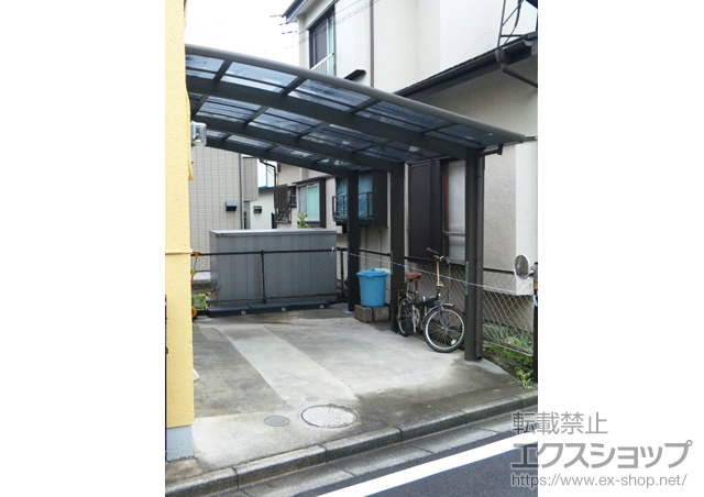 埼玉県所沢市のLIXIL リクシル（トステム）のカーポート ルーフポートシグマIII 1500 積雪〜50cm対応 施工例