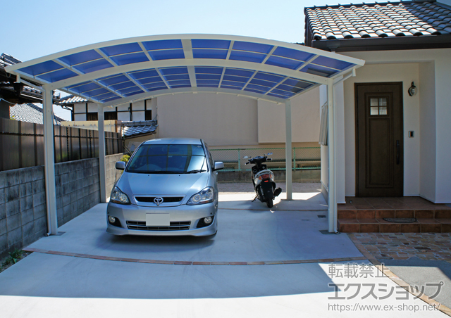 広島県呉市ののカーポート レイナツインポートグラン　積雪〜20cm対応 施工例