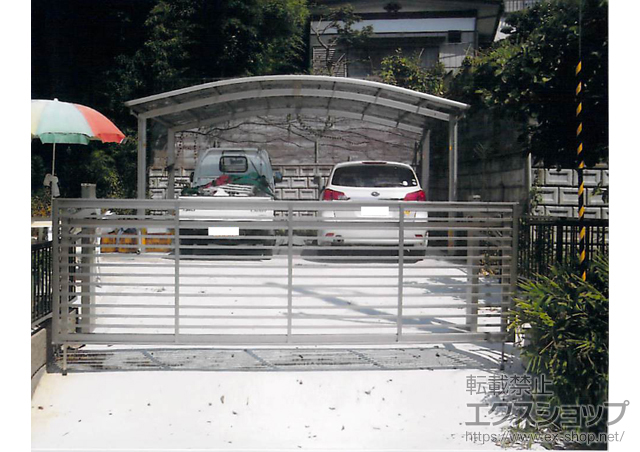 宮城県角田市ののカーゲート ワイドオーバードアS1型 電動式 36-10 施工例