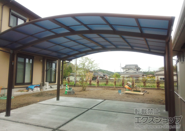 鹿児島県姶良市ののカーポート プレシオスポート ワイド 積雪〜20cm対応 施工例