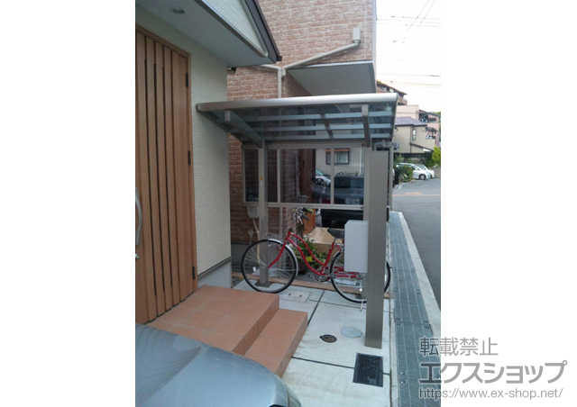 大阪府吹田市ののサイクルポート・駐輪場 プレシオスポート ミニ 積雪〜20cm対応+サイドパネル 1段用 施工例